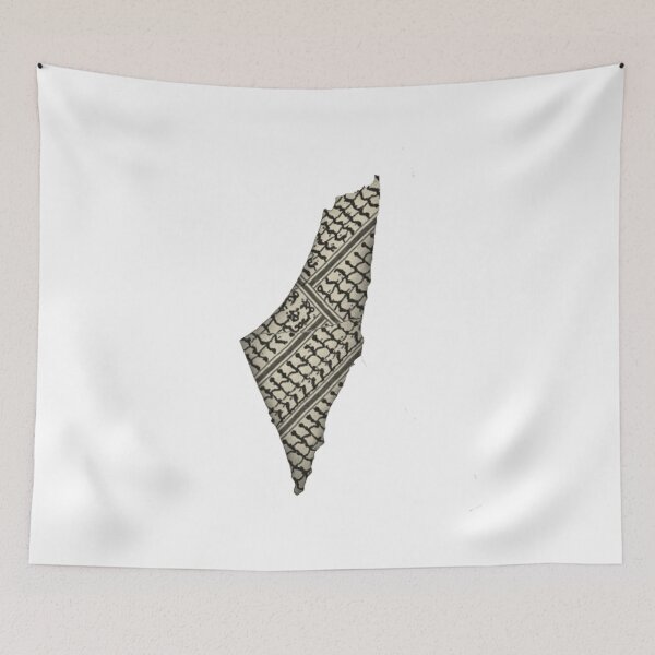 Item preview, Palestine map Kufiyah style  designed and sold by Fint-Arts.