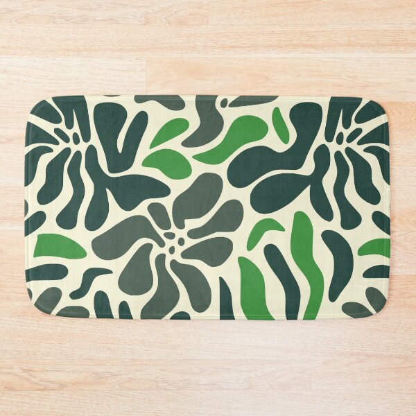 Item preview, Henri Matisse Flower Cut-Outs Greens Mid-Century Boho Pattern designed and sold by chrisrivait.