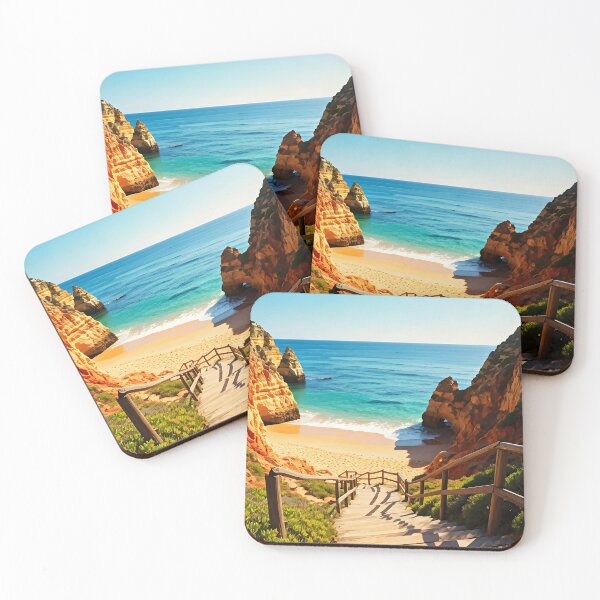 Item preview, Camilo Beach, Lagos: Turquoise Waters & Golden Cliffs designed and sold by LSVart.