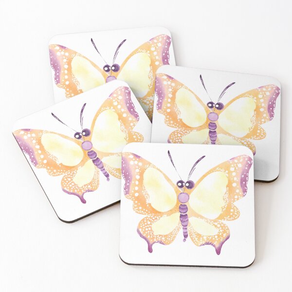 Item preview, a beautiful yellow and purple fantasy butterfly with big eyes designed and sold by FunnyBunny110.