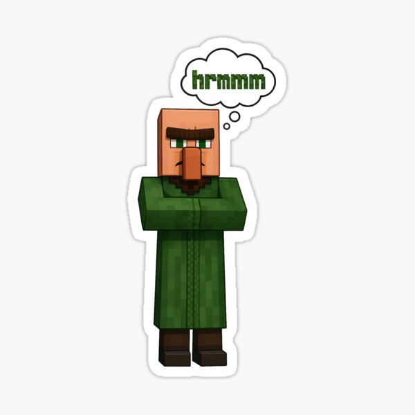 Item preview, Minecraft Movie Villager – Funny “Hrmmm” Quote Art for Gamers and Fans Fan Art designed and sold by Motifai.