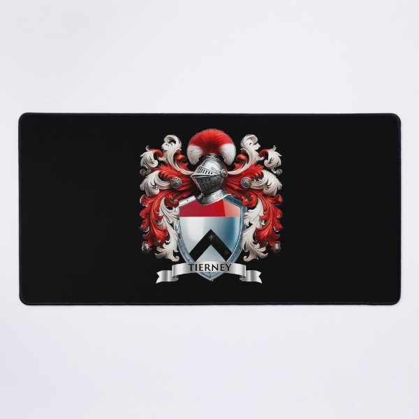 Item preview, Tierney Family Crest – Historic Coat of Arms with Black Chevron on Shield designed and sold by Highlandkings.