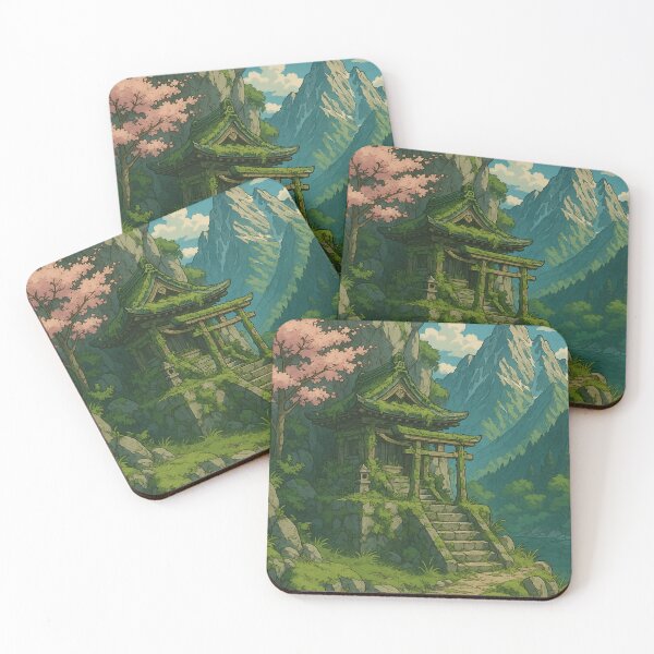 Item preview, Lofi Shrine Retreat – Anime-Inspired Mountain Escape designed and sold by DreamCraze.