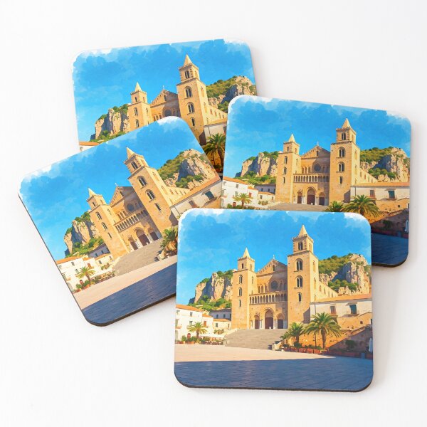 Item preview, Cefalù Cathedral: Norman Twin‑Towered Majesty designed and sold by LSVart.