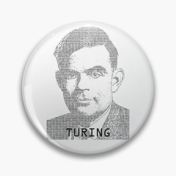 Artikelvorschau, Alan Turing Binärer Computercode Mathematiker Portrait entworfen und verkauft von GrandeDuc.