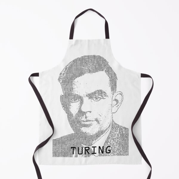 Aperçu de l'œuvre Portrait du mathématicien Alan Turing, code informatique binaire créée et vendue par GrandeDuc.