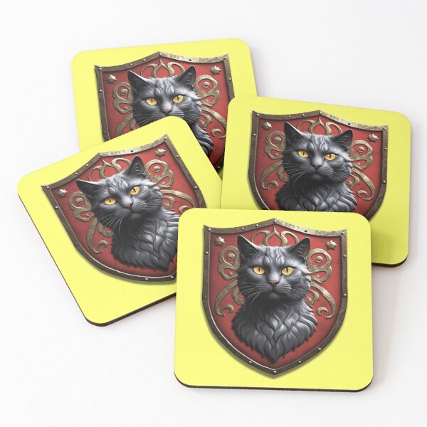Item preview, BEAUTIFUL RUSSIAN BLUE CAT COAT OF ARMS (#FFFF66) designed and sold by Marlon Oseguera.