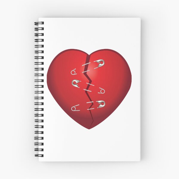 Item preview, Broken Heart with Safety Pins designed and sold by PIXEL POP DESIGNS - Beyond the Norm!.