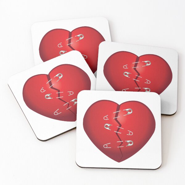 Item preview, Broken Heart with Safety Pins designed and sold by PIXEL POP DESIGNS - Beyond the Norm!.