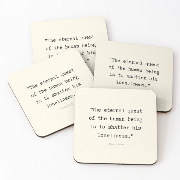 Item preview, A Quote about Loneliness by André Gide designed and sold by Poemit.