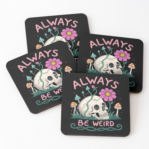 Item preview, Always Be Weird – Psychedelic Skull & Mushroom Art designed and sold by Colorful-Garden.