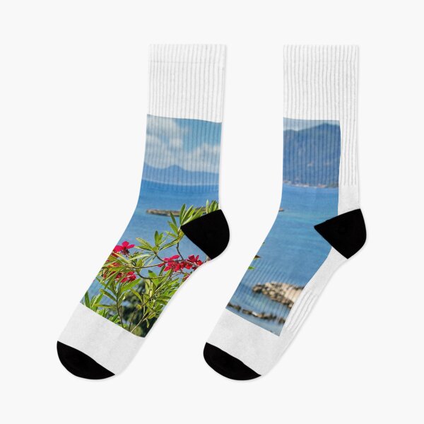 Item preview, Flowers and blured Mouse island,Corfu Greece designed and sold by goceris.