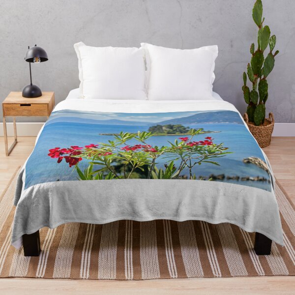 Item preview, Flowers and blured Mouse island,Corfu Greece designed and sold by goceris.