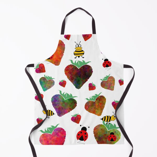 Aperçu de l'œuvre Fraises avec de jolies abeilles créée et vendue par Sartoris Art.