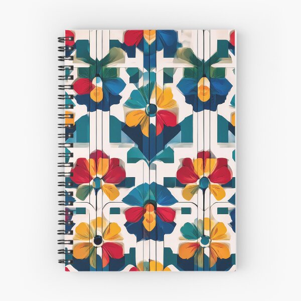 Item preview, Repeating Floral Pattern with Bold Primary Colors designed and sold by AI-lineDesign.