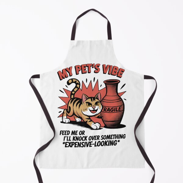 Item preview, Sassy Cat Attitude Warning – Feed Me or Lose a Vase! designed and sold by WildlifeInc.