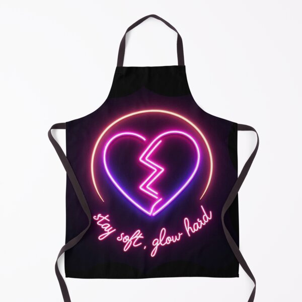 Item preview, Stay Soft, Glow Hard | Neon Broken Heart or Crescent Moon designed and sold by WakeUpYourBrain.