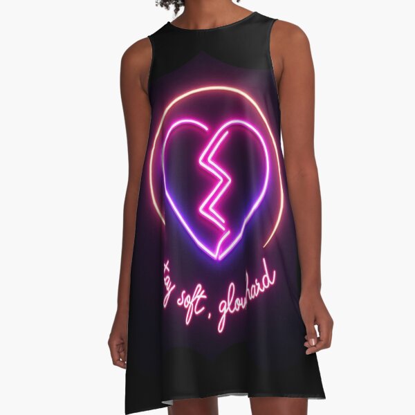 Item preview, Stay Soft, Glow Hard | Neon Broken Heart or Crescent Moon designed and sold by WakeUpYourBrain.