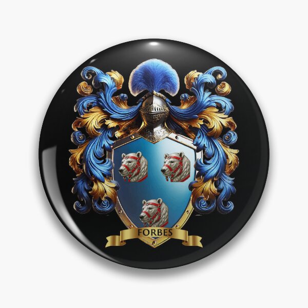 Item preview, Forbes Family Crest – Scottish Coat of Arms with Bear Heads designed and sold by Highlandkings.