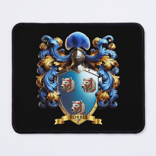 Item preview, Forbes Family Crest – Scottish Coat of Arms with Bear Heads designed and sold by Highlandkings.
