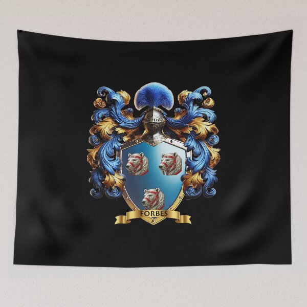 Item preview, Forbes Family Crest – Scottish Coat of Arms with Bear Heads designed and sold by Highlandkings.