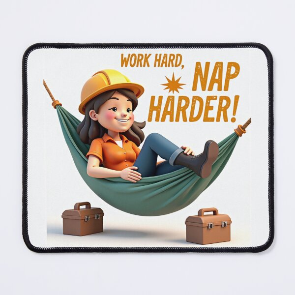 Item preview, Work Hard Nap Harder Funny Labour Day – Lazy Worker Gift Idea designed and sold by Katedesignz.