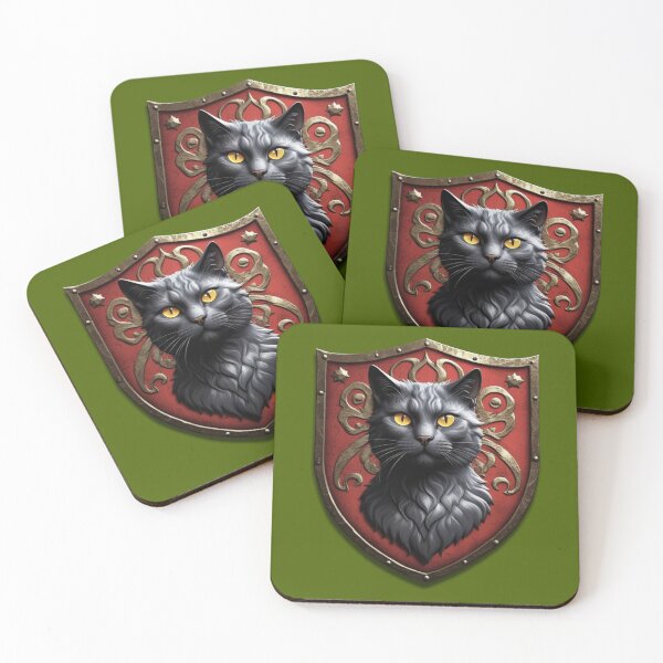 Item preview, BEAUTIFUL RUSSIAN BLUE CAT COAT OF ARMS (#99FF00) designed and sold by Marlon Oseguera.