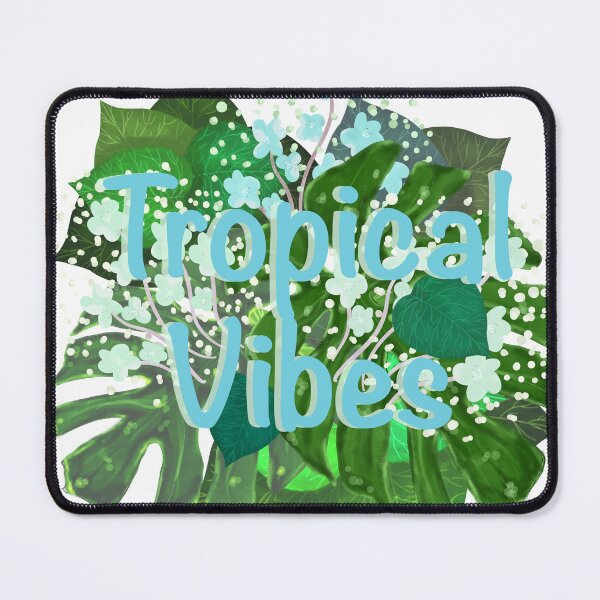 Artikelvorschau, Tropical Vibes - Minze und türkisfarbene tropische Blätter entworfen und verkauft von PD-Coastal.