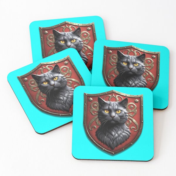 Item preview, BEAUTIFUL RUSSIAN BLUE CAT COAT OF ARMS (#00FFFF) designed and sold by Marlon Oseguera.