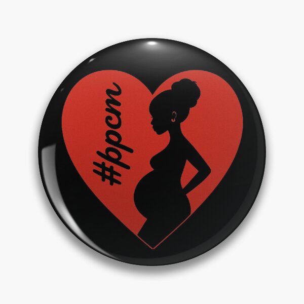 Item preview, Pregnant Woman Art in Red Heart | PPCM Awareness Silhouette Design designed and sold by love3617.