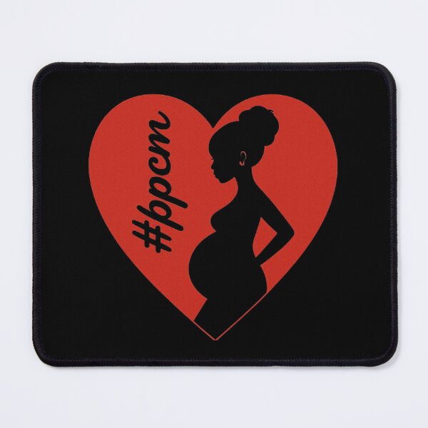 Item preview, Pregnant Woman Art in Red Heart | PPCM Awareness Silhouette Design designed and sold by love3617.