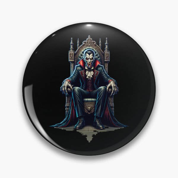 Artikelvorschau, Dracula sitzt auf seinem Thron - cooles Horror Design. entworfen und verkauft von ReneMM.