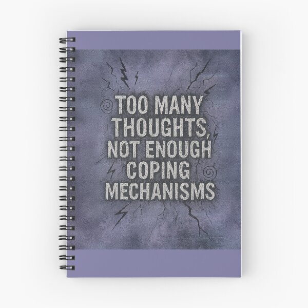 Item preview, Too many thoughts, not enough coping mechanisms - purple chaotic  designed and sold by Lucidorium.