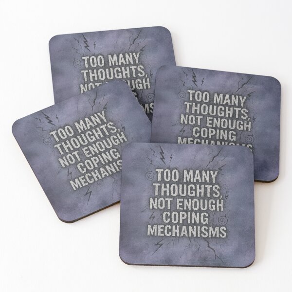 Item preview, Too many thoughts, not enough coping mechanisms - purple chaotic  designed and sold by Lucidorium.