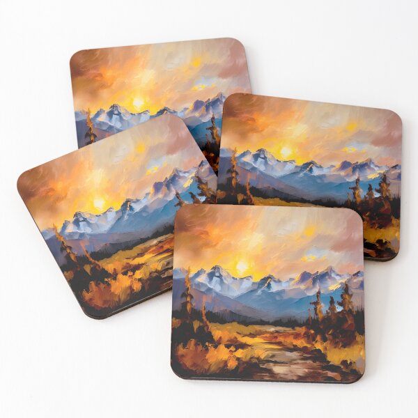 Item preview, Sunset over the Rocky Mountains designed and sold by Island Art Studios.