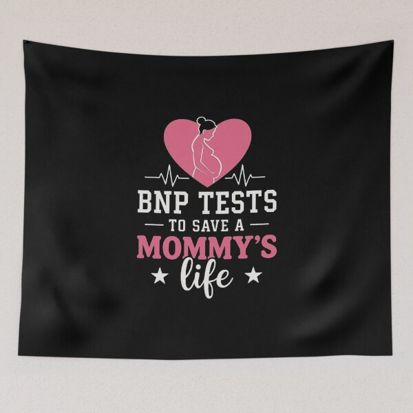 Item preview, BNP Tests Save Mommy’s Life – Heartbeat Design for Pregnant Women Awareness designed and sold by love3617.