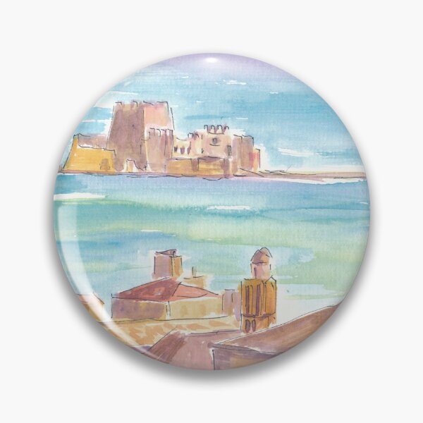 Item preview, Sunlit Bourtzi Castle Beyond Seaside Nafplio Homes designed and sold by artshop77.