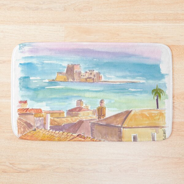 Item preview, Sunlit Bourtzi Castle Beyond Seaside Nafplio Homes designed and sold by artshop77.