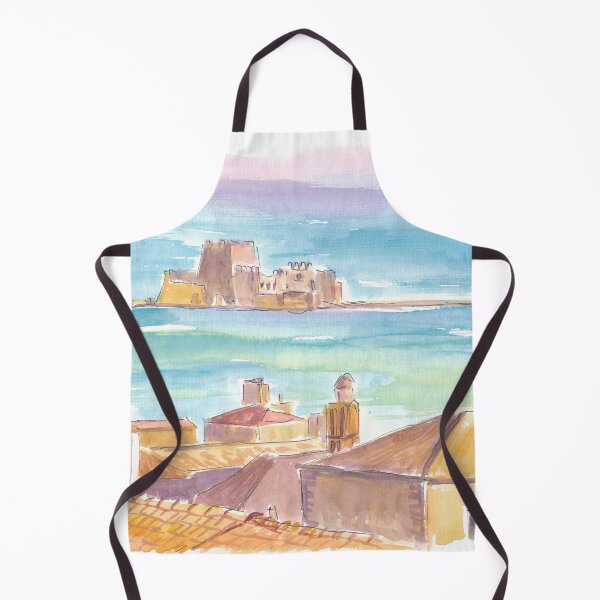 Item preview, Sunlit Bourtzi Castle Beyond Seaside Nafplio Homes designed and sold by artshop77.
