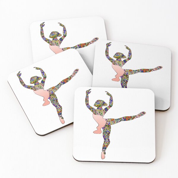 Item preview, Colorful Tribal Pattern Ballerina | Abstract Afrocentric Dance Art for Ballet and Culture Fans designed and sold by DrawHandArt.