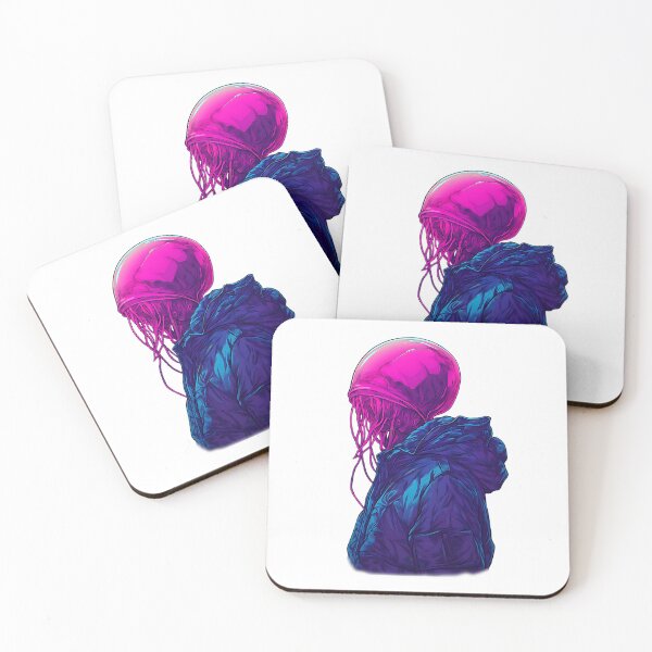 Item preview, Neon slim figure with a jellyfish head designed and sold by olenapetol.
