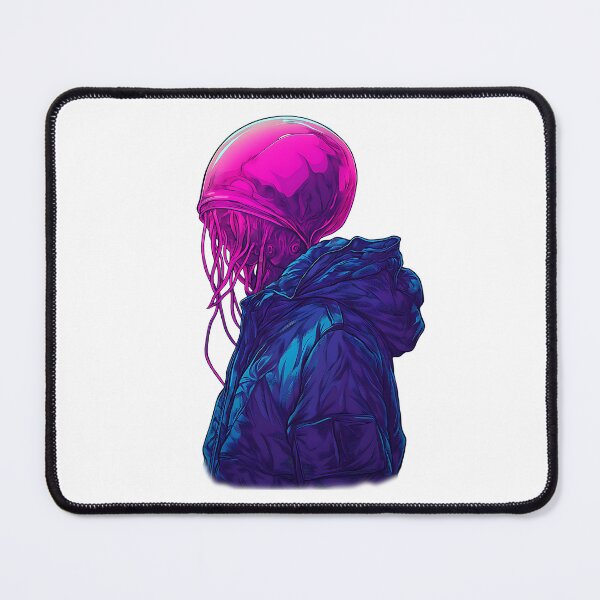 Item preview, Neon slim figure with a jellyfish head designed and sold by olenapetol.