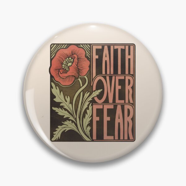 Aperçu de l'œuvre La foi sur la peur Art floral vintage créée et vendue par Hooodify.