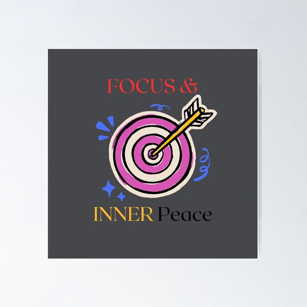 Item preview, Focus and Inner Peace | Mindful Motivation Quote designed and sold by AIKNOCKTECK.