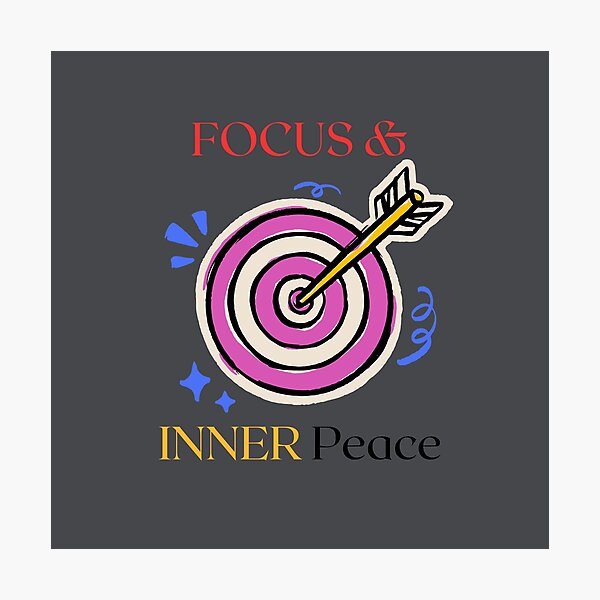 Item preview, Focus and Inner Peace | Mindful Motivation Quote designed and sold by AIKNOCKTECK.
