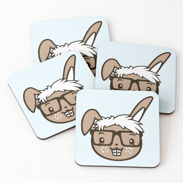 Item preview, Rabbit Nerd Geek Horn-Rimmed Glasses Smart Freak designed and sold by shirt-o-mat.