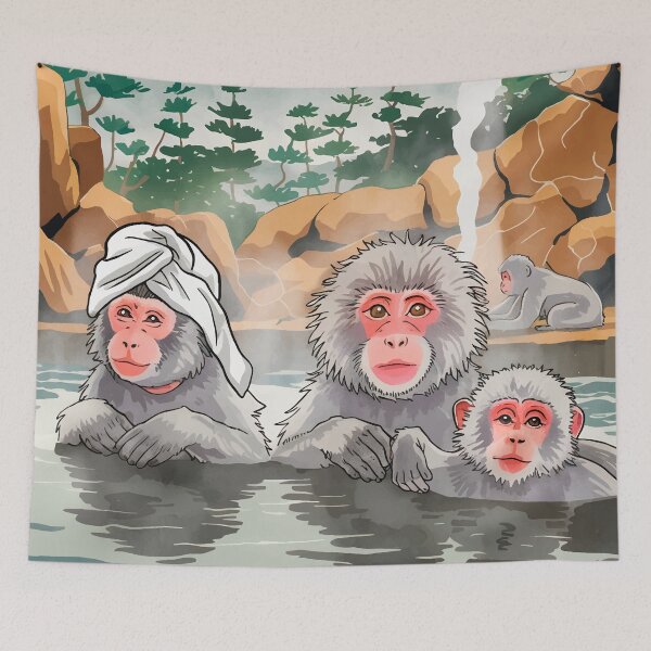 Item preview, Relax Like a Snow Monkey – Hot Springs Resort Vibes designed and sold by WildlifeInc.