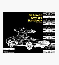DE LOREAN HANDBOOK Photographic Print