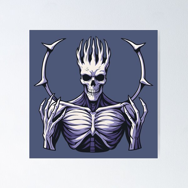Artikel-Vorschau von Castlevania Death Fanart Sticker – Netflix Anime Skelett Bösewicht Vektordesign, designt und verkauft von WAUZ.