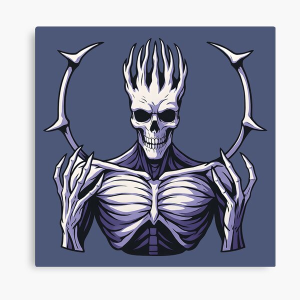 Aperçu de l'œuvre Sticker Castlevania Death Fanart – Design vectoriel du méchant squelette de l'anime Netflix créée et vendue par WAUZ.